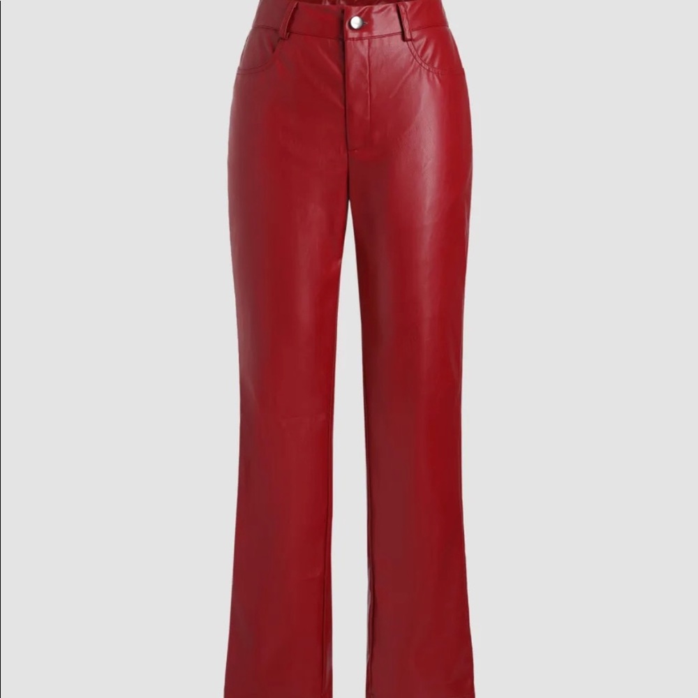 Red leather pants. Cider. Brand new with tags.